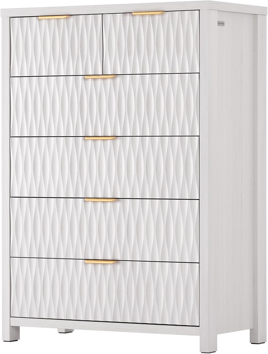 SUCSSRICH Wooden Fluted Dresser 8 Drawers for Bedroom & Living Room