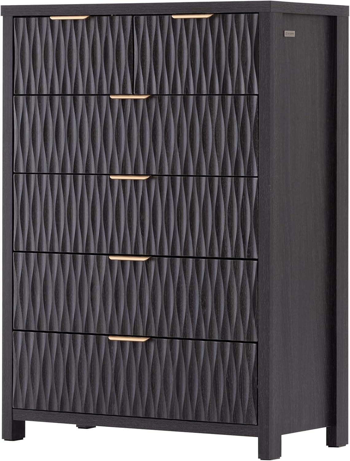 SUCSSRICH Wooden Fluted Dresser 8 Drawers for Bedroom & Living Room